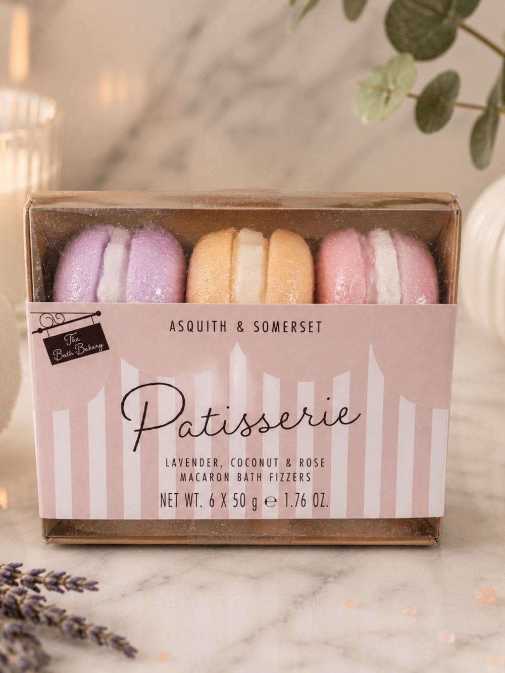 Asquith & Somerset Macaron Bath Fizzers 🍬🛁 | Lavender Coconut Rose | Bath Bombs